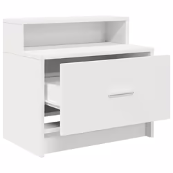 VidaXL 858668 Table de nuit et table de chevet Blanc - Vue supplémentaire 5