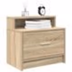 vidaXL Tables de chevet avec tiroir 2 pcs chêne sonoma 51x31x47 cm