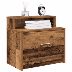 VidaXL 858683 Table de nuit et table de chevet 1 tiroir(s) Bois - Vue supplémentaire 2