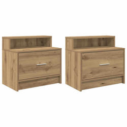 VidaXL 858685 Table de nuit et table de chevet 1 tiroir(s) Chêne