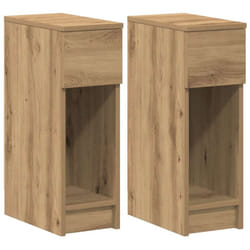Vidaxl - Tables de chevet avec tiroir 2 pcs chêne artisanal 20x36x60 cm