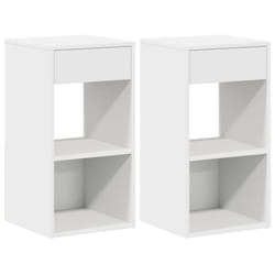 VidaXL 858714 Table de nuit et table de chevet 1 tiroir(s) Blanc