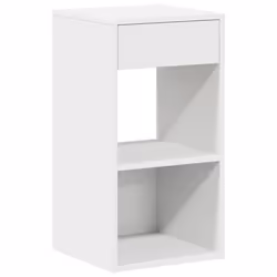 VidaXL 858714 Table de nuit et table de chevet 1 tiroir(s) Blanc - Vue supplémentaire 5