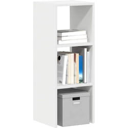 Bibliothèque empilable blanc 30x30x80 cm bois d'ingénierie - Vidaxl