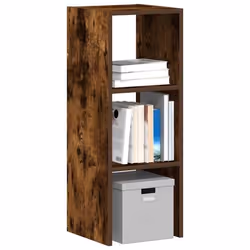 vidaXL Bibliothèque empilable chêne fumé 30x30x80 cm bois dingénierie étagère étagère à livres support de livre armoire 85881 ...