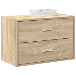 vidaXL Armoire avec 2 tiroirs chêne sonoma 60x31x40 cm bois ingénierie armoire de rangement buffet armoire buffet 858825