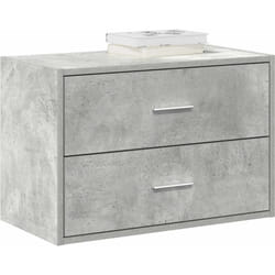 vidaXL Armoire avec 2 tiroirs gris béton 60x31x40 cm bois d'ingénierie