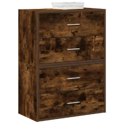 vidaXL Armoires - Chêne fumé, 2 pcs