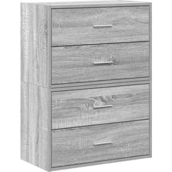 Vidaxl - Armoires avec 2 tiroirs 2 pcs sonoma gris bois d'ingénierie