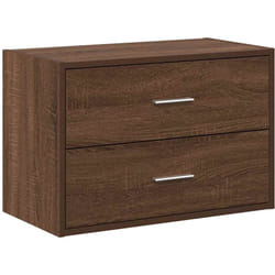 Armoire avec 2 tiroirs chêne marron 60x31x40 cm bois ingénierie Vidaxl