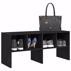 vidaXL Étagère à chaussures empilable chêne noir 895x30x40 cm étagère à chaussures de rangement rangement de chaussures 85884 ...