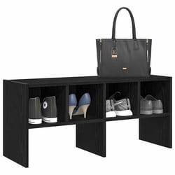 vidaXL Étagère à chaussures empilable chêne noir 895x30x40 cm étagère à chaussures de rangement rangement de chaussures 858841
