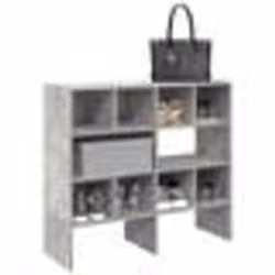 vidaXL Étagères à chaussures 2 pcs empilable gris béton 89,5x30x40 cm
