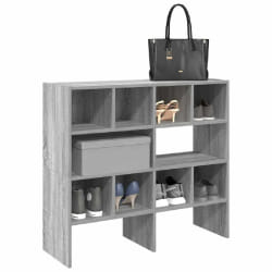 vidaXL Étagères à chaussures empilables 2 pcs sonoma gris 89,5x30x40cm
