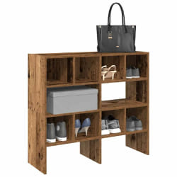 vidaXL Étagères à chaussures empilables - Vieux bois