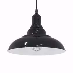 vidaXL Lampe suspendue réglable hauteur E27 noir brillant Ø 31cm métal
