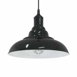 vidaXL Lampe suspendue réglable hauteur E27 noir brillant Ø 31cm métal