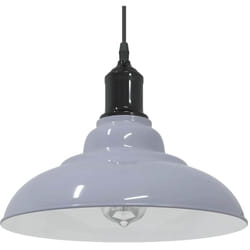 vidaXL Lampe suspendue réglable hauteur E27 gris brillant Ø 31cm métal
