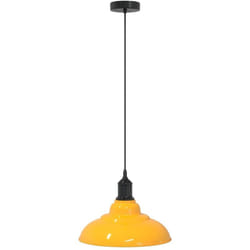 Lampe suspendue réglable hauteur E27 jaune brillant Ø31cm métal vidaXL