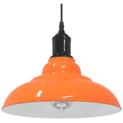 Vidaxl - Lampe suspendue réglable hauteur E27 orange brillant métal