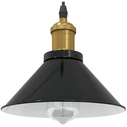Vidaxl - Lampe suspendue réglable hauteur E27 noir brillant Ø22 cm métal