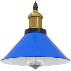 Vidaxl - Lampe suspendue réglable hauteur E27 bleu foncé ø 22 cm métal