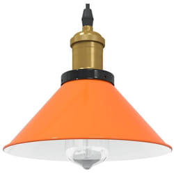 Vidaxl - Lampe suspendue réglable hauteur E27 orange brillant métal