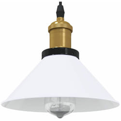 Vidaxl - Lampe suspendue réglable hauteur E27 blanc brillant Ø22cm métal