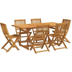 Vidaxl - Ensemble à manger de jardin 7 pcs bois massif d'acacia