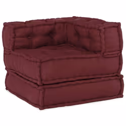 vidaXL Pouf modulaire marron 70x70x54 tissu canapé canapé convertible canapé tissu canapé modulable coussin palette 4019029
