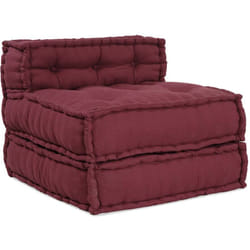 Pouf modulaire marron 70x70x54 tissu Vidaxl
