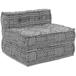 Pouf Géométrique Gris Clair 70 X 70 X 54 Cm Tissu Vidaxl