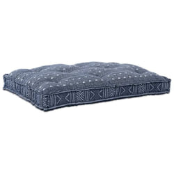 Coussin de canapé sur palette Impression indigo tissu Vidaxl