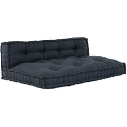 Coussin de canapé en palette avec un support lombaire en tissu gris anthracite Vidaxl
