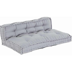 Coussin de canapé sur palette 2 pcs Gris tissu Vidaxl