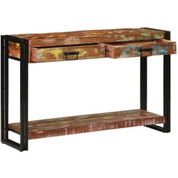 Table Console Multicolore Bois De Récupération Massif Vidaxl