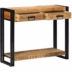 La Table Console Rustique avec Tiroirs est le parfait mélange de style et d’utilité. Son design unique mélange des vibes cont ...