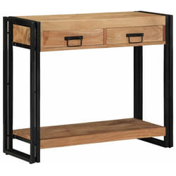 Table Console Marron 90 X 33 X 75 Cm Bois D'Acacia Massif Vidaxl