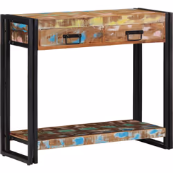 Cette table console mélange le style industriel avec le charme du bois récupéré, parfait pour pimper ton couloir ou ta salle. ...
