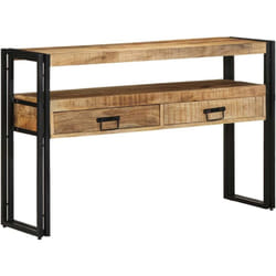 Vidaxl Table Console Marron 120 X 33 X 75 Cm Bois De Manguier Massif