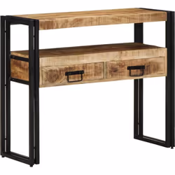 Cette table d'appoint allie un style industriel avec une touche rustique, donc c'est un super choix pour tout salon ou coin c ...
