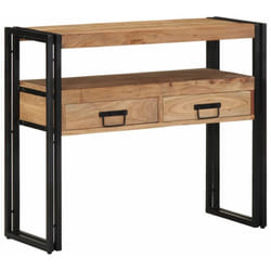 Table Console Marron 90 X 33 X 75 Cm Bois D'Acacia Massif Vidaxl