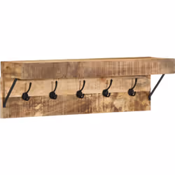 Ce portemanteau mural rustique est un ajout stylé et pratique à n'importe quelle maison, surtout pour les entrées ou les coul ...