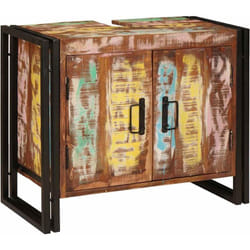 Vidaxl - Meuble sous-vasque de salle de bain Bois récupéré massif, fer