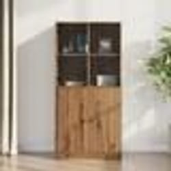 vidaXL Buffet haut avec portes chêne artisanal bois dingénierie 3318723