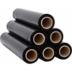 Film étirable 6 pcs noir 20 μm 50 cm x 150 m vidaXL