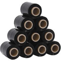 Films étirables 10 pcs noir 23 μm 10 cm x 150 m vidaXL