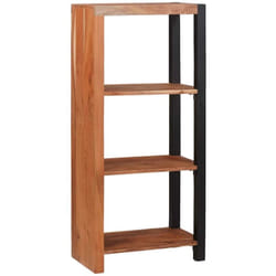 Bibliothèque Marron, Noir 50 x 30 x 110 cm Bois d'Acacia Massif Vidaxl