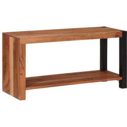 Vidaxl - Bibliothèque Marron, Noir 80 x 30 x 40 cm Bois d'Acacia Massif