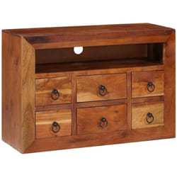 Vidaxl - Buffet avec tiroir Marron 80 x 30 x 55 cm Bois d'acacia massif